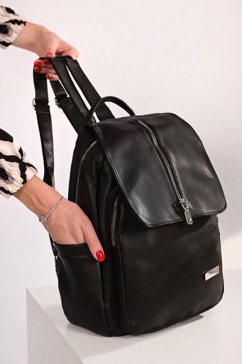 Рюкзак жіночий чорний код 7-054 від компанії Shock km ua - фото 1