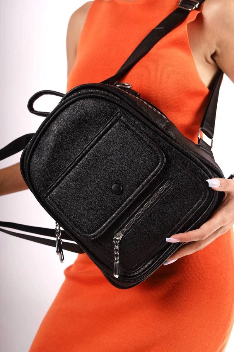 Рюкзак жіночий чорний код 7-1014 від компанії Shock km ua - фото 1