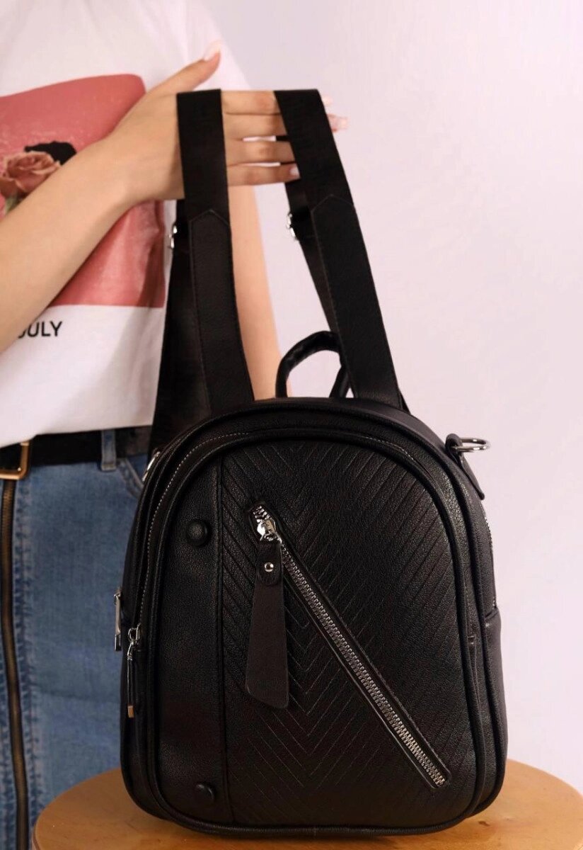 Рюкзак жіночий чорний код 7-1019 від компанії Shock km ua - фото 1