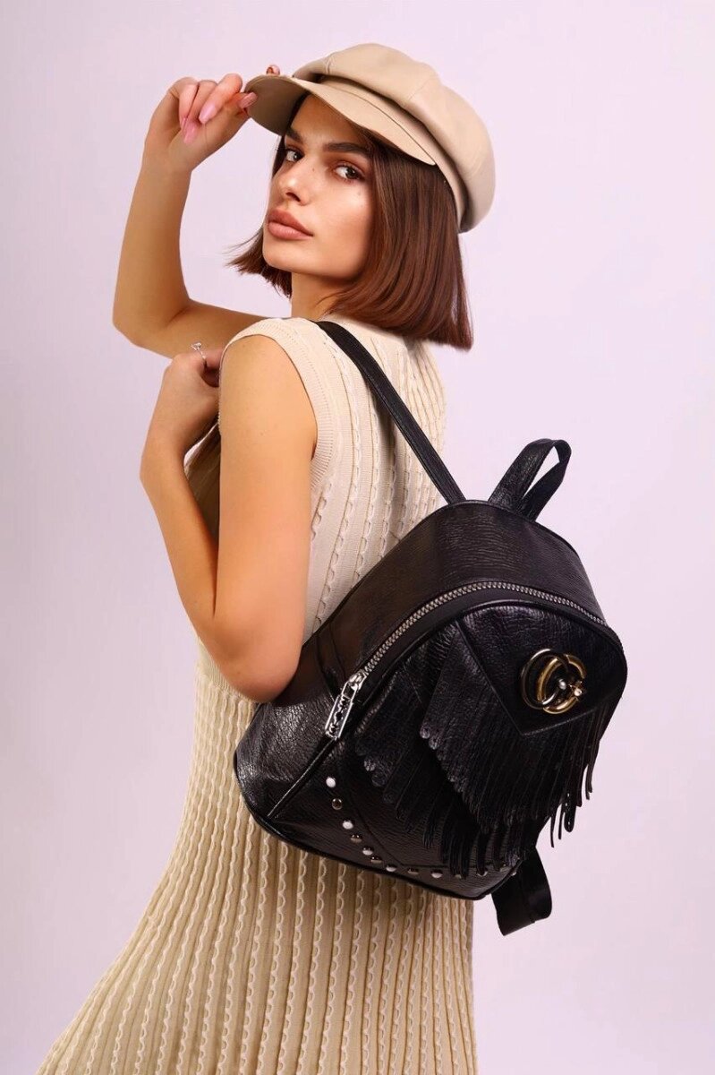 Рюкзак жіночий чорний код 7-3085 від компанії Shock km ua - фото 1