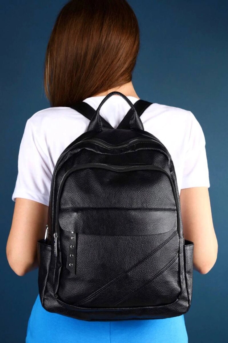 Рюкзак жіночий чорний код 7-770 від компанії Shock km ua - фото 1