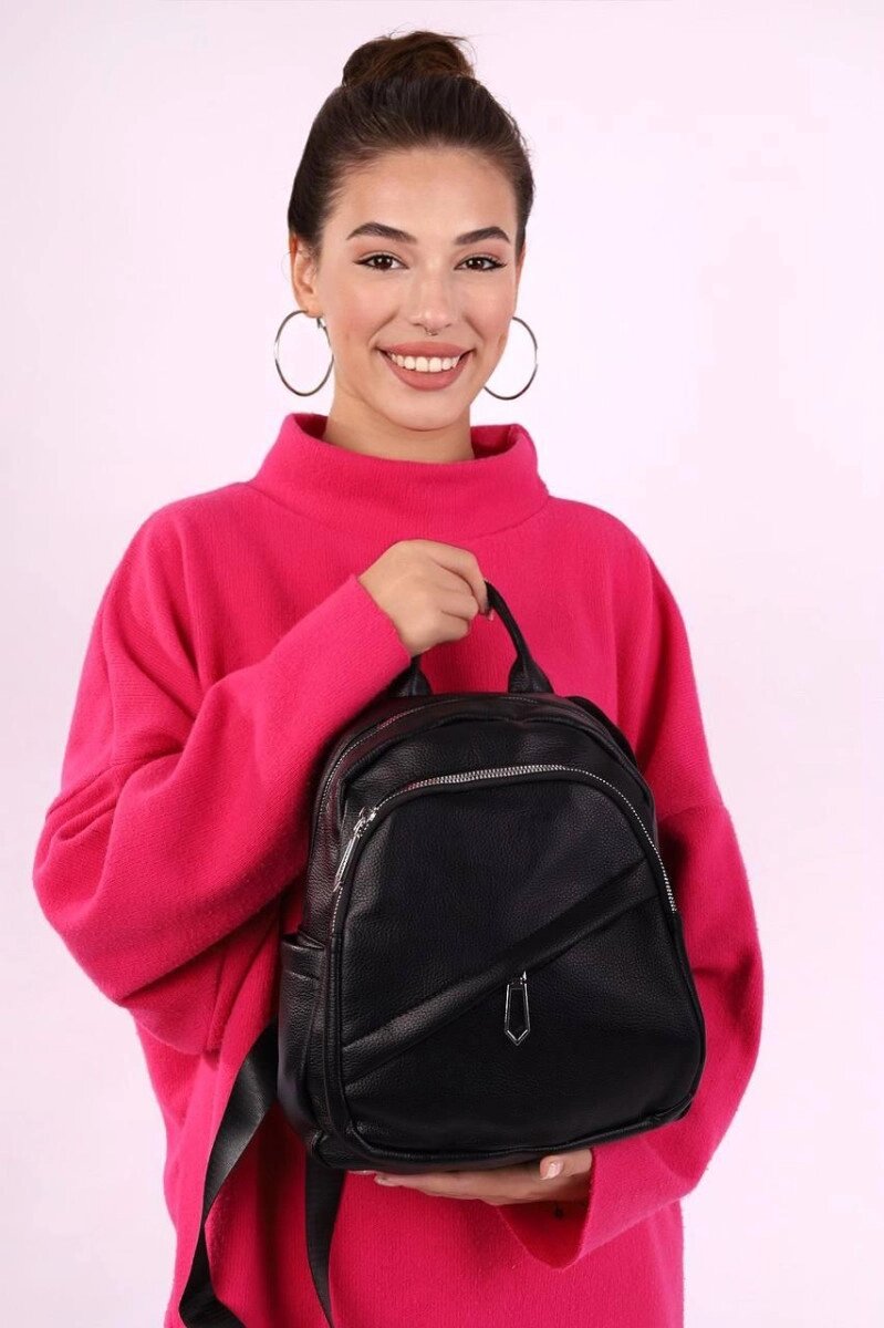 Рюкзак жіночий чорний код 7-8806 від компанії Shock km ua - фото 1