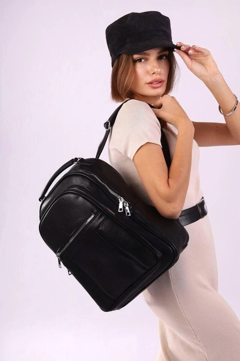 Рюкзак жіночий чорний код 7-9015 від компанії Shock km ua - фото 1