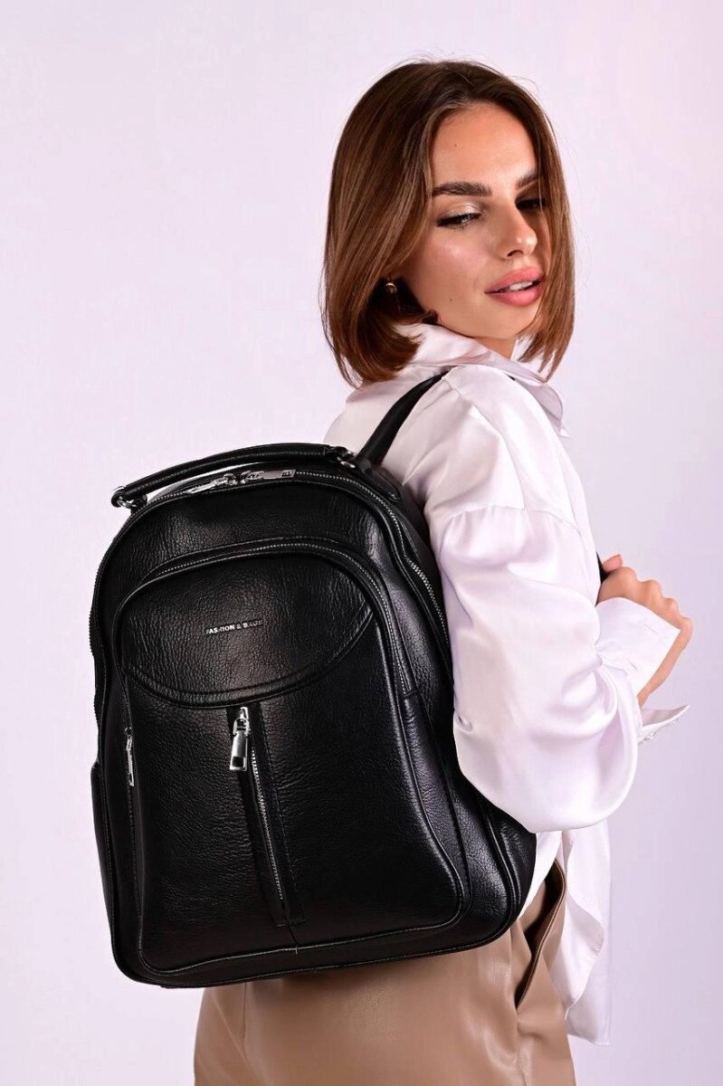 Рюкзак жіночий чорний код 7-9016 від компанії Shock km ua - фото 1