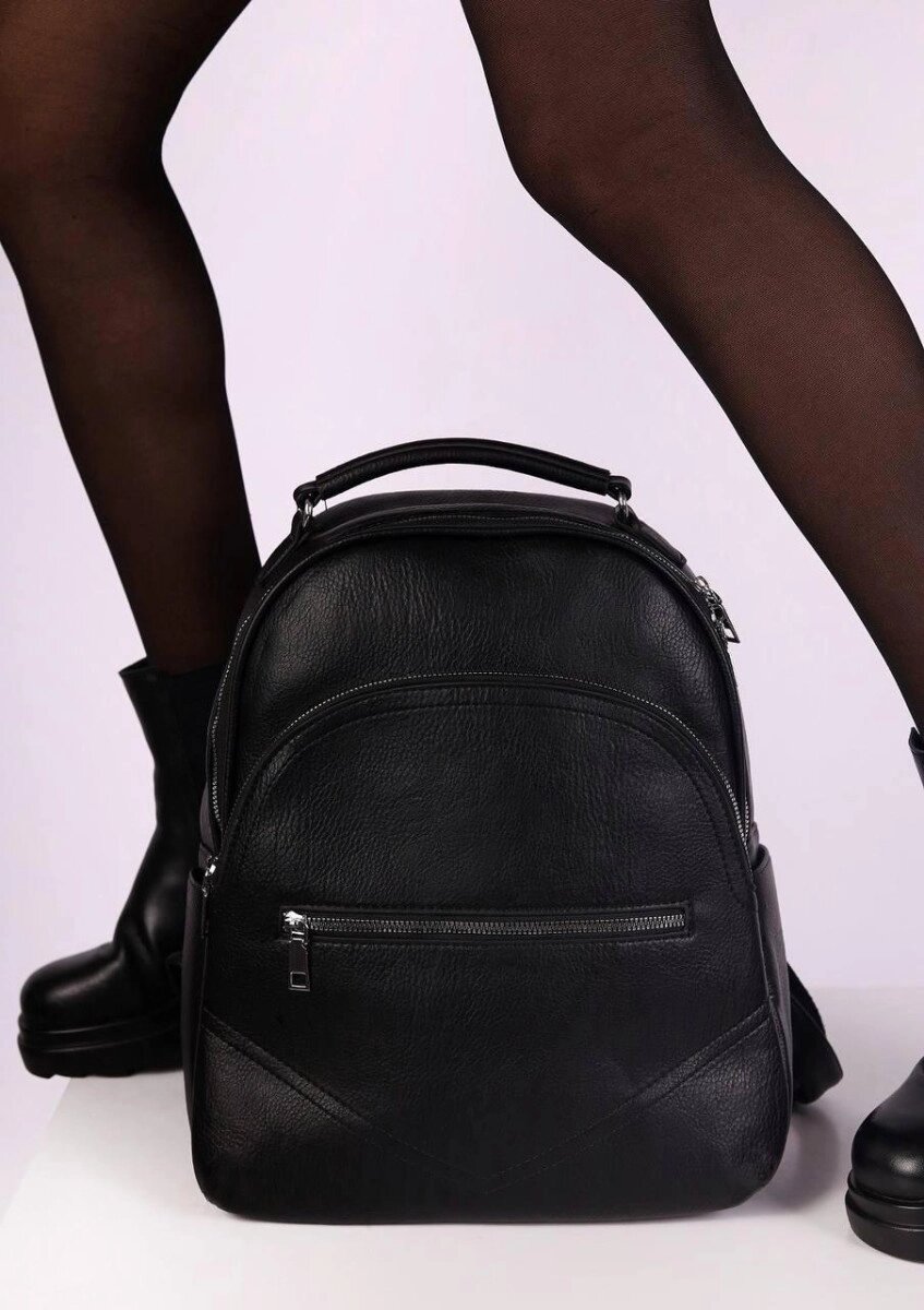 Рюкзак жіночий чорний код 7-9019 від компанії Shock km ua - фото 1