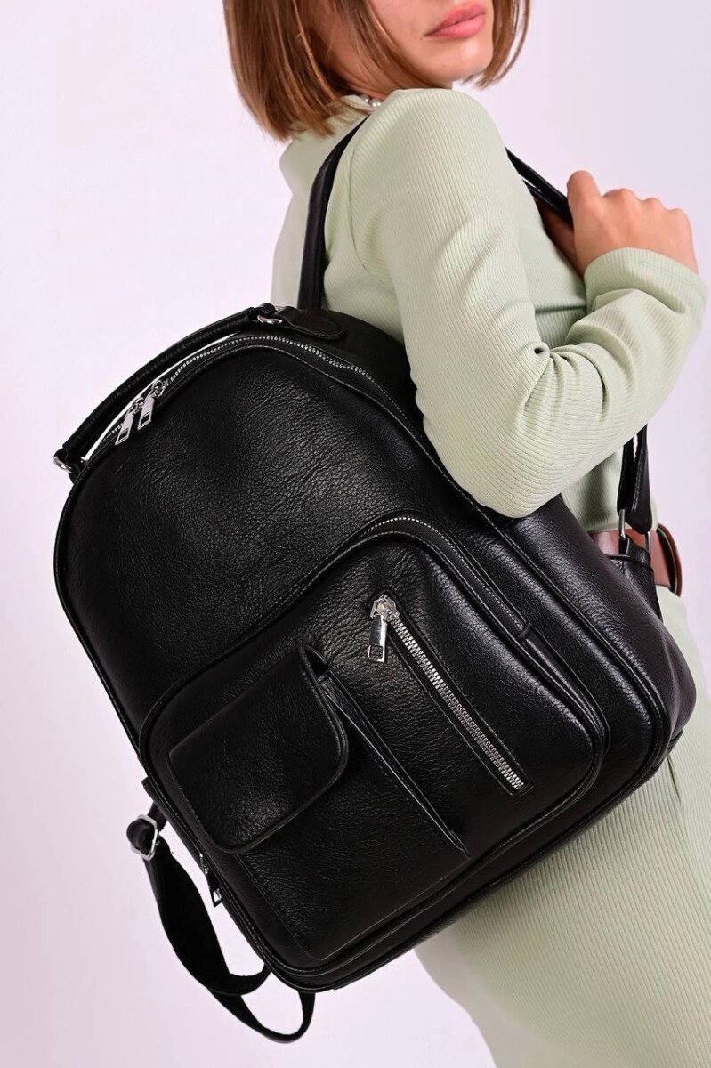 Рюкзак жіночий чорний код 7-9020 від компанії Shock km ua - фото 1