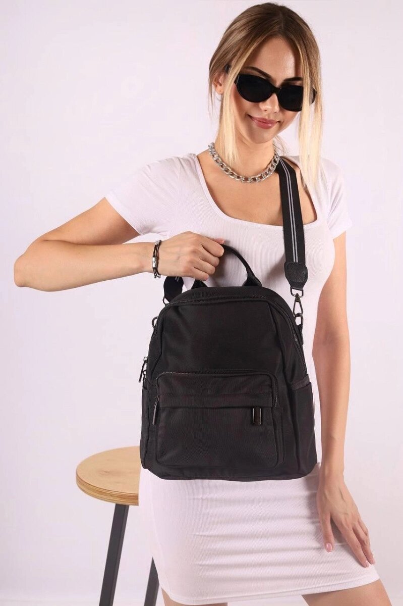 Рюкзак жіночий чорний код 7-9090 від компанії Shock km ua - фото 1