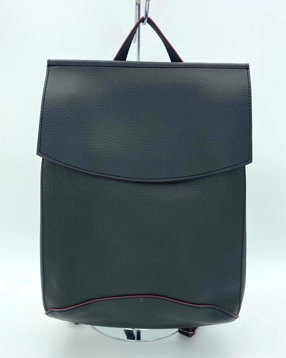 Рюкзак жіночий молодіжний 44206 чорний з червоним від компанії Shock km ua - фото 1