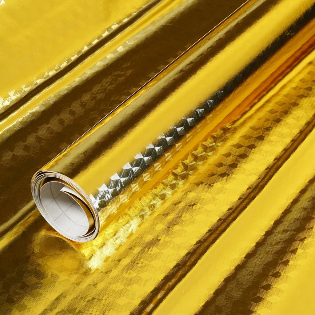 Самоклеюча плівка 60x300 см золотиста від компанії Shock km ua - фото 1