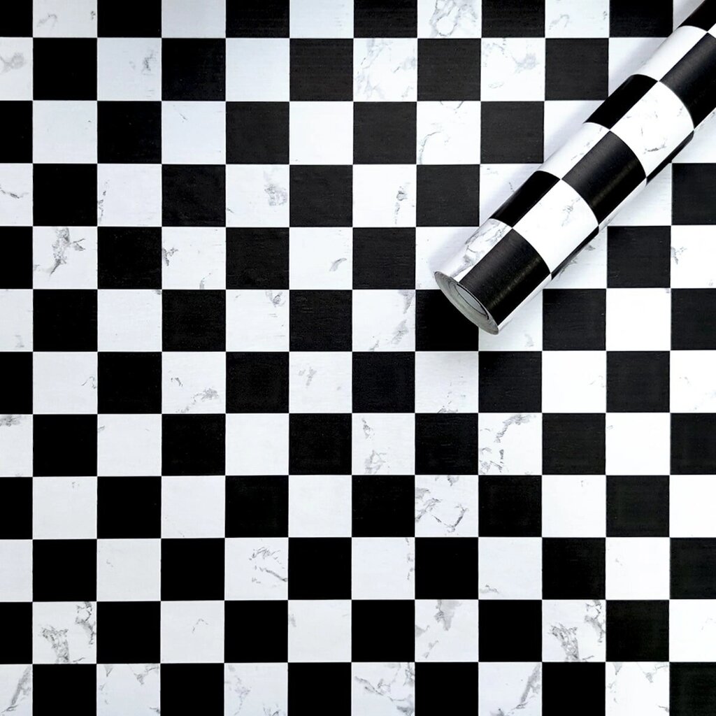 Самоклеюча плівка шахи мармур 0,45х10м SW-00001446 від компанії Shock km ua - фото 1