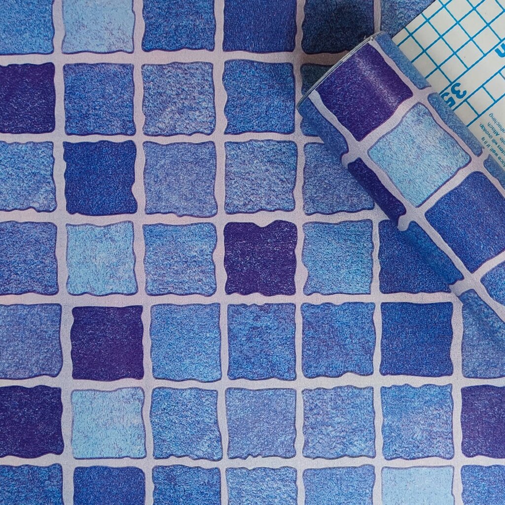 Самоклеюча плівка синя мозаїка 0,45х10м SW-00000825 від компанії Shock km ua - фото 1