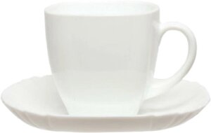 Сервіз чайний Luminarc Carine White Q0881 12 предметів (блюдце Lotusia)