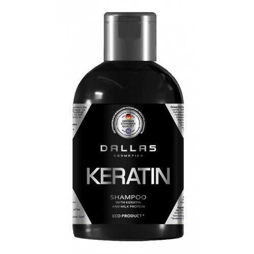 Шампунь для волосся з кератином і екстрактом молочного протеїну 1000 мл Keratin Dallas 723345 від компанії Shock km ua - фото 1