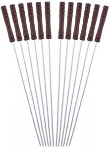 Шампура з дерев'яною ручкою Скаут KM-0744 12 шт 38 см