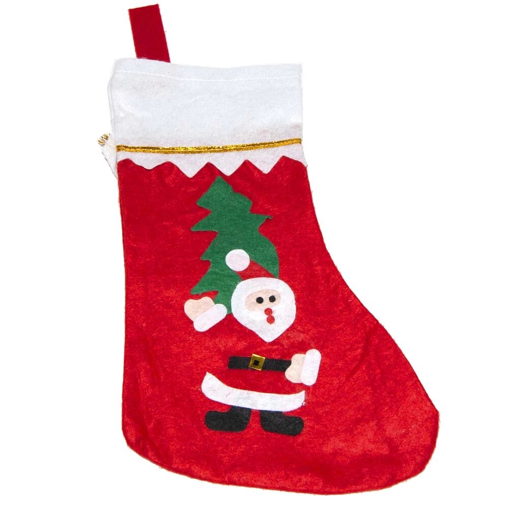 Шкарпетка новорічна 38х23см Новий Рік від компанії Shock km ua - фото 1