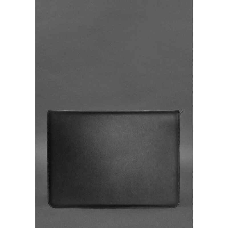 Шкіряна папка А4 на блискавці для документів чорна від компанії Shock km ua - фото 1