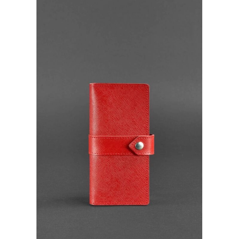 Шкіряне портмоне 3.1 червоне Saffiano від компанії Shock km ua - фото 1