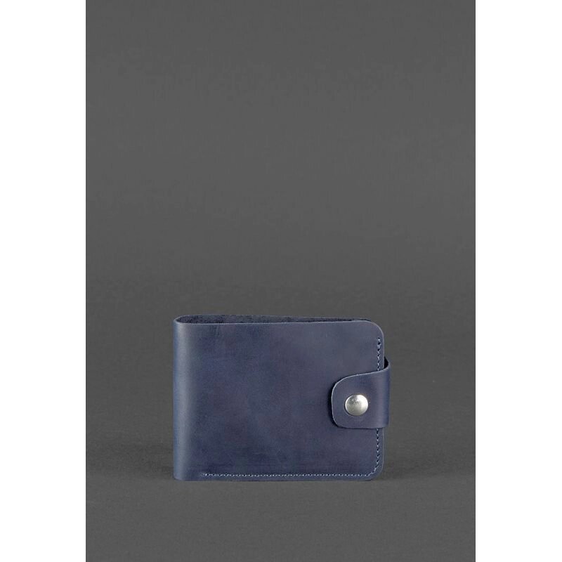 Шкіряне портмоне 4.3 синє від компанії Shock km ua - фото 1