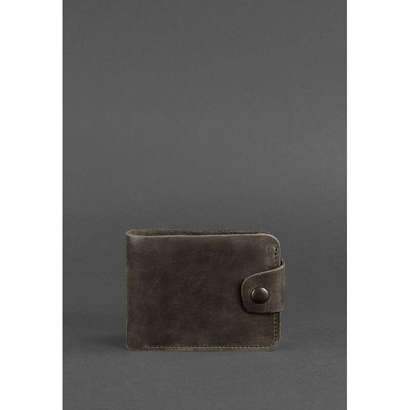Шкіряне портмоне 4.3 темно-коричневе від компанії Shock km ua - фото 1