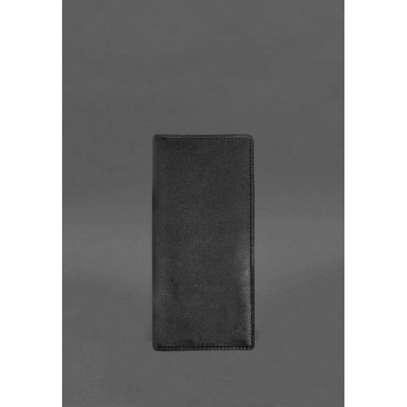 Шкіряне портмоне-купюрник 12.0 чорне Краст від компанії Shock km ua - фото 1