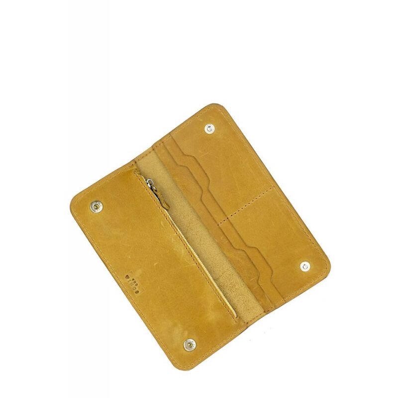 Шкіряне портмоне Mark 2 жовтий вінтажний від компанії Shock km ua - фото 1