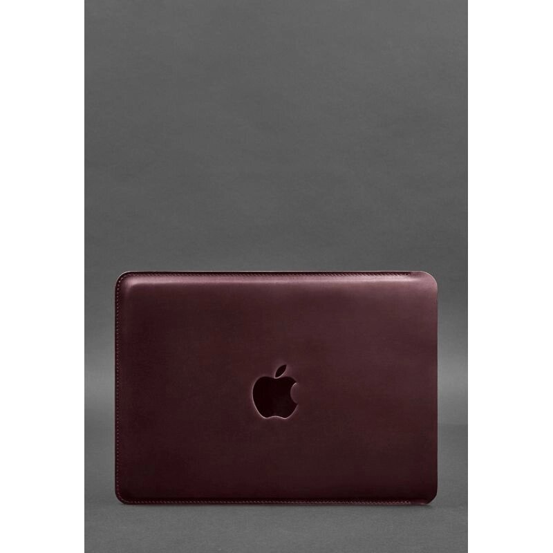 Шкіряний чохол для MacBook 14 дюйм Бордовий Crazy Horse від компанії Shock km ua - фото 1