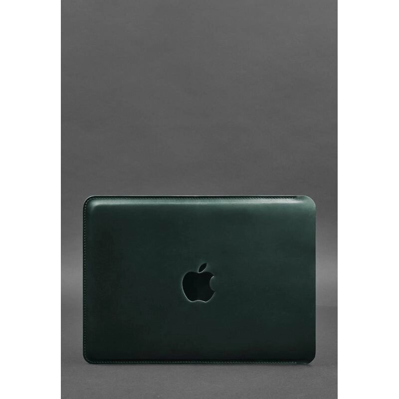 Шкіряний чохол для MacBook 14 дюйм Зелений Crazy Horse від компанії Shock km ua - фото 1