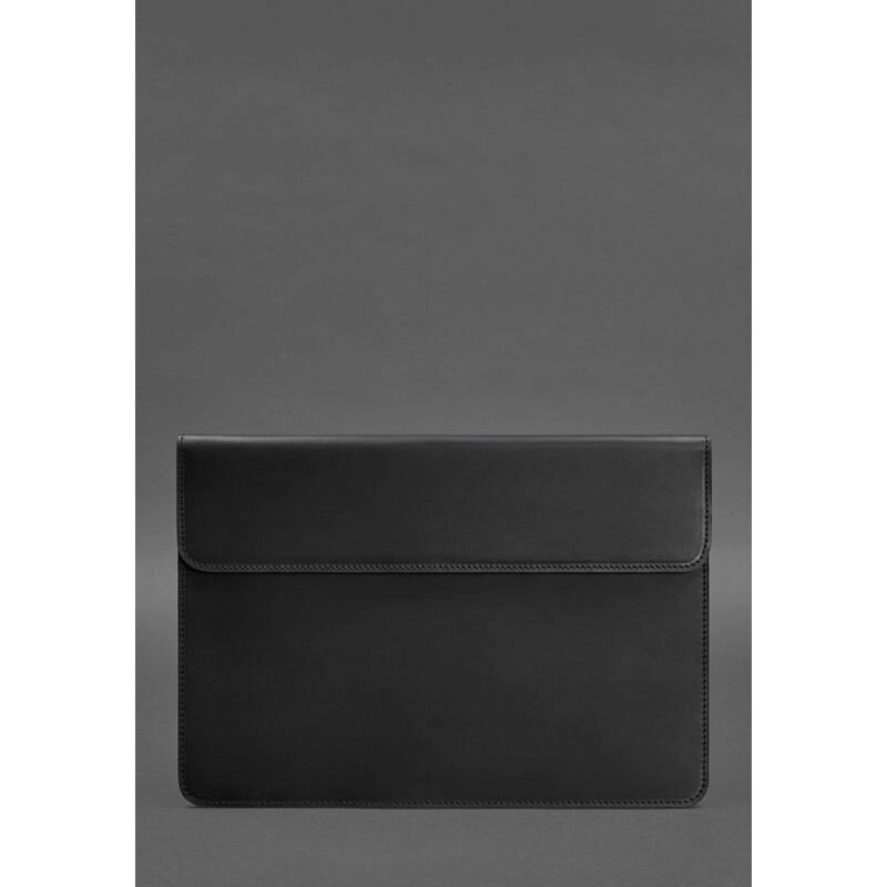 Шкіряний чохол-конверт на магнітах для MacBook 13 Чорний  Crazy Horse від компанії Shock km ua - фото 1