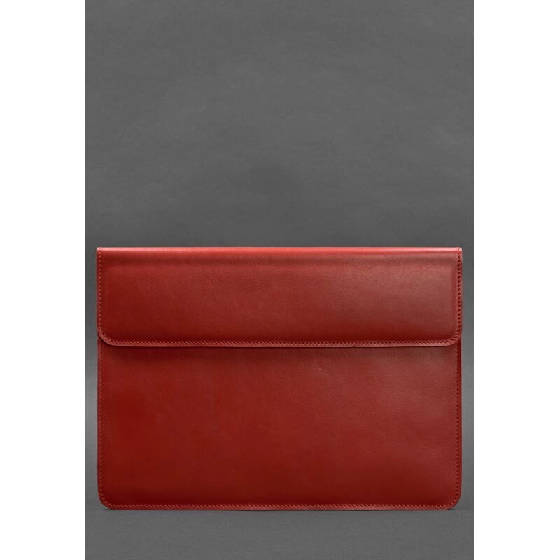 Шкіряний чохол-конверт на магнітах для MacBook 15-16 дюйм Червоний від компанії Shock km ua - фото 1