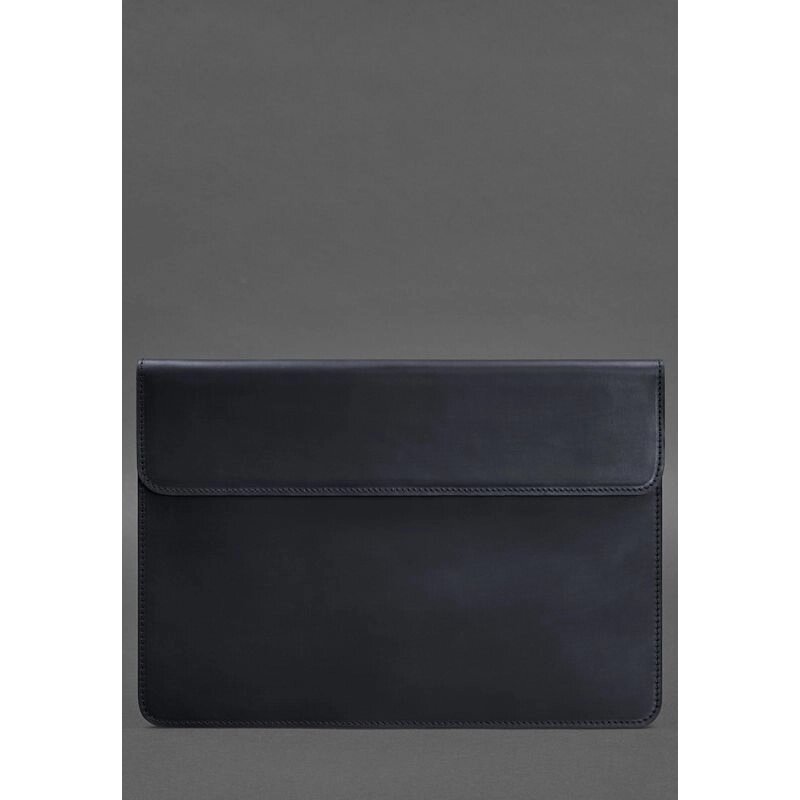 Шкіряний чохол-конверт на магнітах для MacBook 15-16 дюйм Синій Crazy Horse від компанії Shock km ua - фото 1