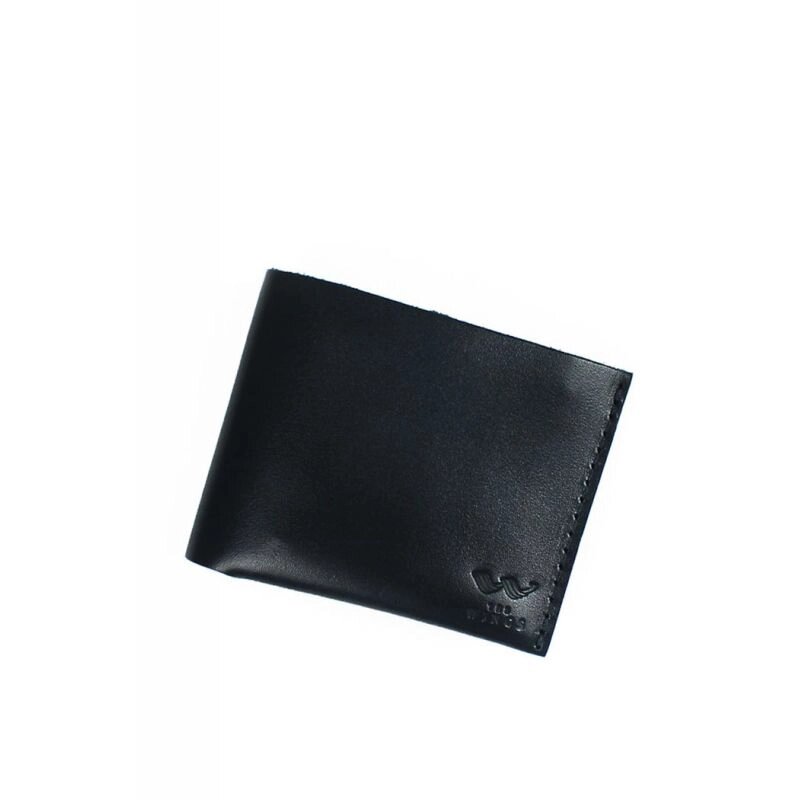 Шкіряний гаманець Mini з монетницею чорний від компанії Shock km ua - фото 1