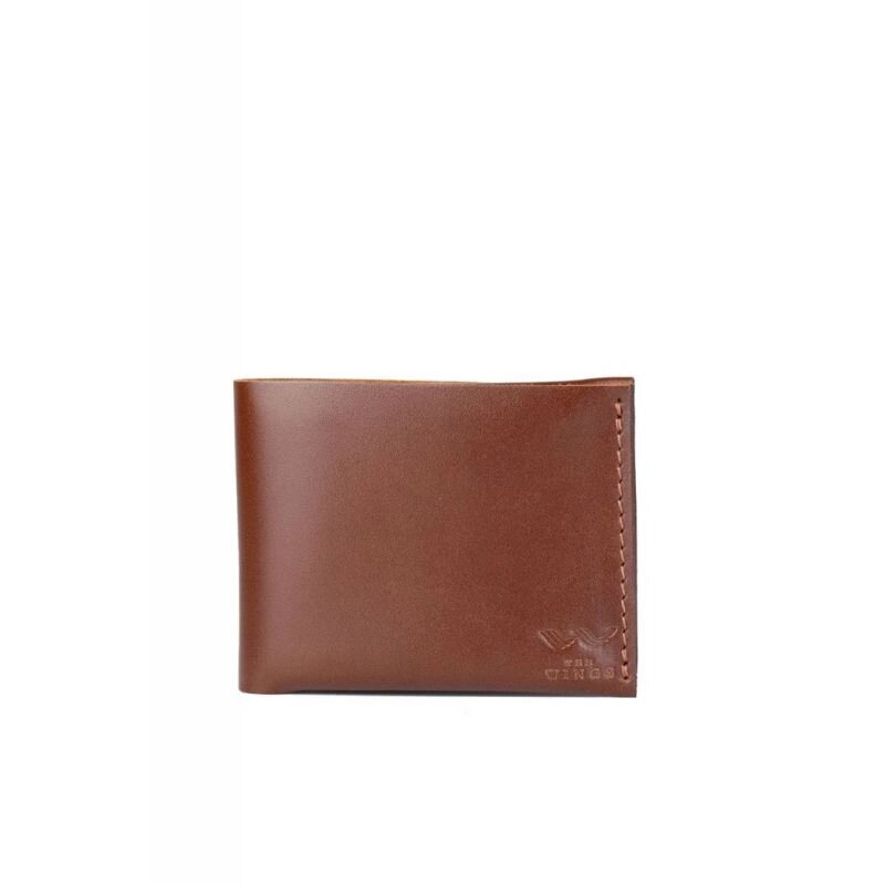 Шкіряний гаманець Mini з монетницею світло-коричневий від компанії Shock km ua - фото 1