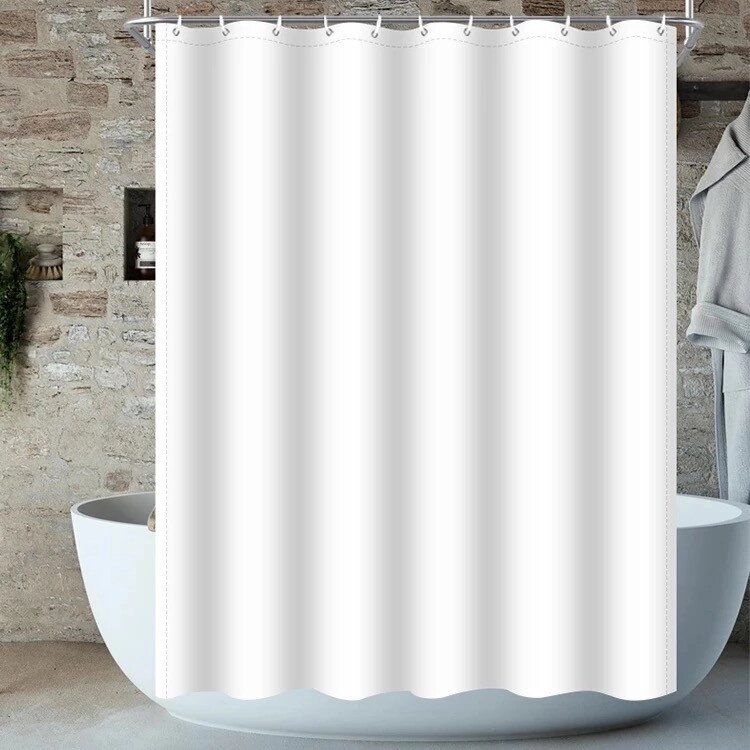 Шторка для ванної Bathlux 180 x 180 водонепроникна люкс якість, Білий від компанії Shock km ua - фото 1