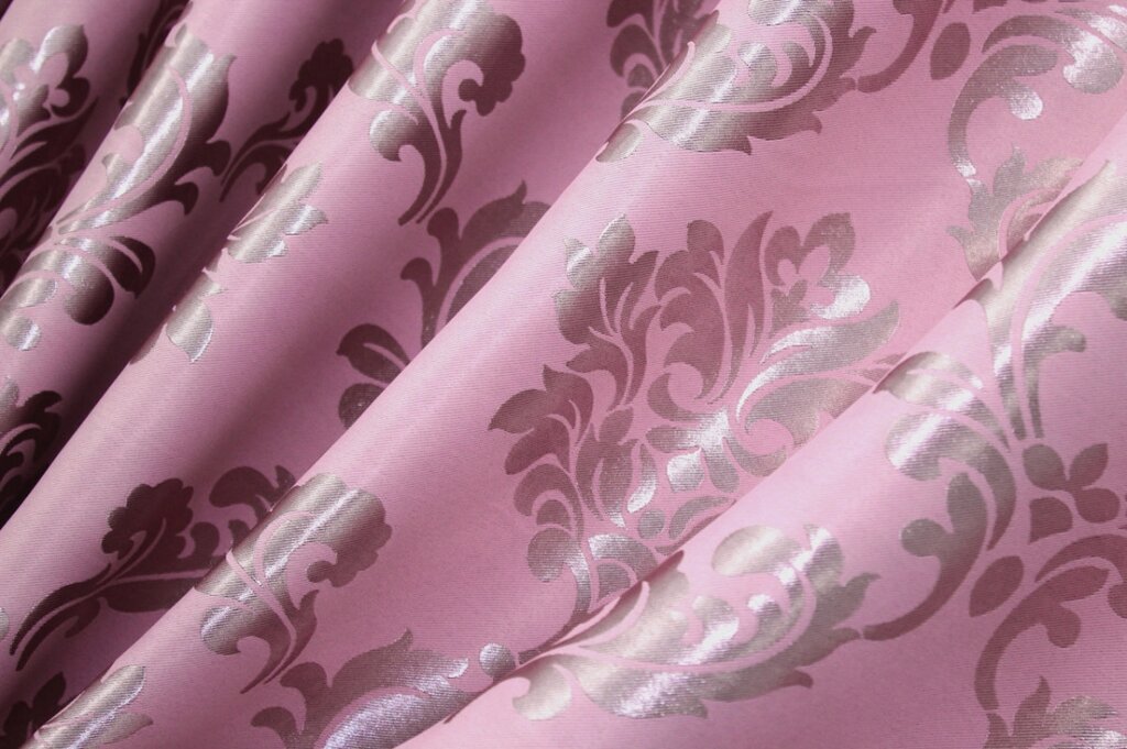 Шторна тканина блекаут. Висота 2,7 м. Колір рожевий. Код 985ш від компанії Shock km ua - фото 1