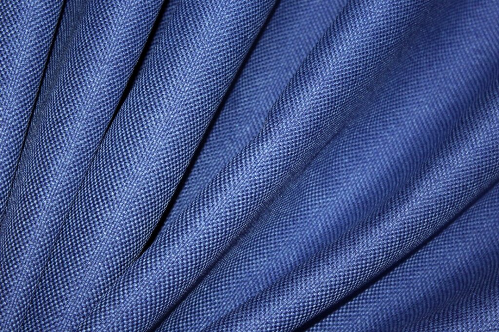 Шторна тканина Льон-блекаут, колекція "Льон Мішковина". Колір джинс (синій). Код 691ш від компанії Shock km ua - фото 1