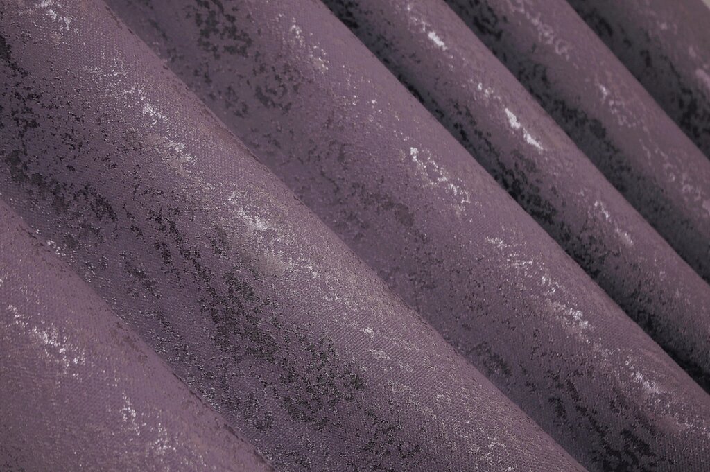 Шторна тканина льон мармур, колекція  "Pavliani". Колір фіолетовий. Код 1171ш від компанії Shock km ua - фото 1