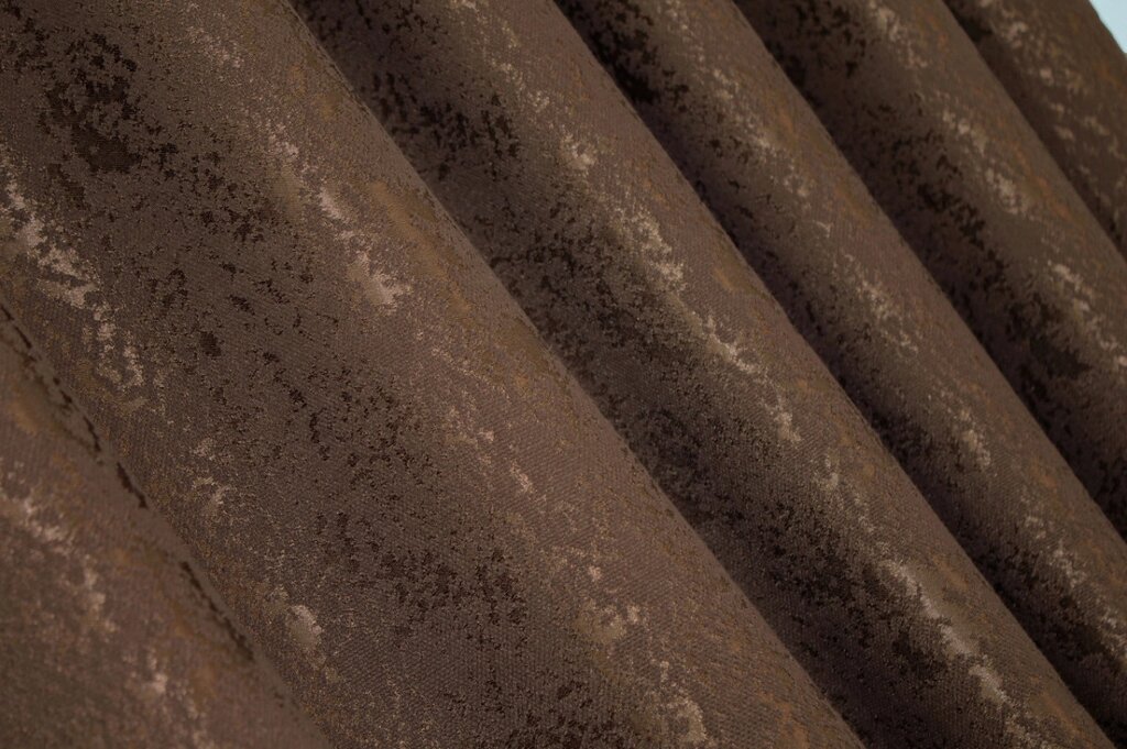 Шторна тканина льон мармур, колекція  "Pavliani". Колір коричневий. Код 1173ш від компанії Shock km ua - фото 1