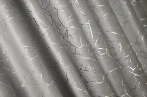 Шторна тканина оксамит (бархат), колекція "Афіна", Туреччина, висота 3м. Колір сірий. Код 1318ш