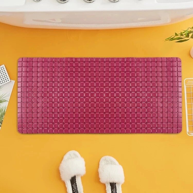 Силіконовий килимок для ванни Bathlux гумовий ПВХ , нековзкий, люкс якість Червоний від компанії Shock km ua - фото 1
