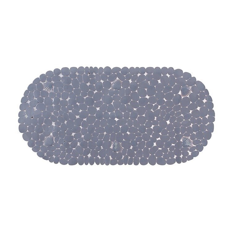 Силіконовий килимок для ванни Bathlux овальної форми, нековзний, люкс якість 69 х 35 см Сірий від компанії Shock km ua - фото 1