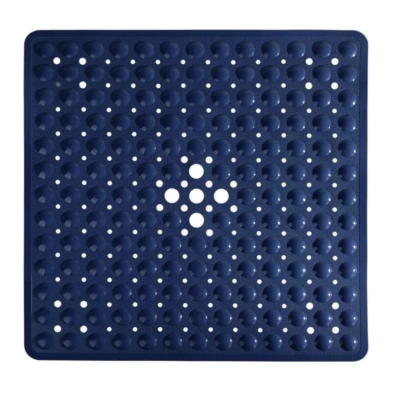 Силіконовий килимок протиковзкий Bathlux на присосках для ванни та душу, квадратний 52*53 см Синій від компанії Shock km ua - фото 1