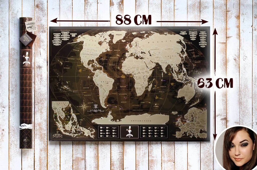 Скретч-карта "My Map Chocolate", англійська від компанії Shock km ua - фото 1