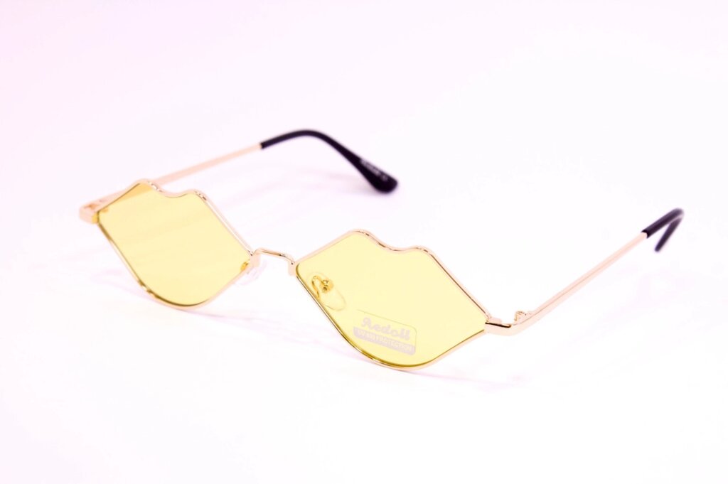 Сонцезахисні жіночі окуляри 0275-4 жовті від компанії Shock km ua - фото 1