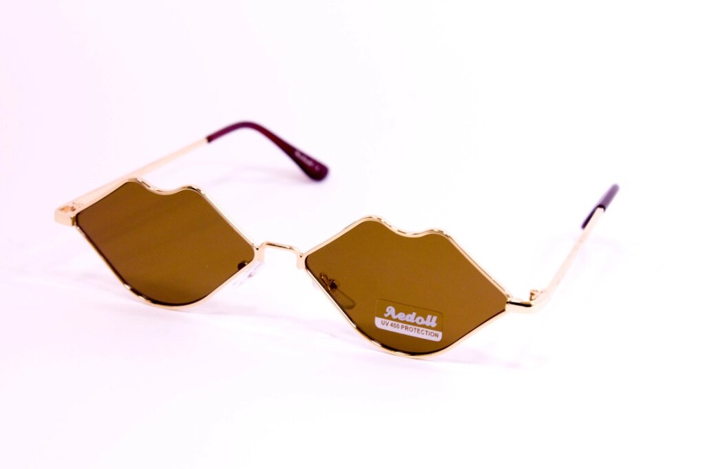 Сонцезахисні жіночі окуляри 0275-5 коричневі від компанії Shock km ua - фото 1