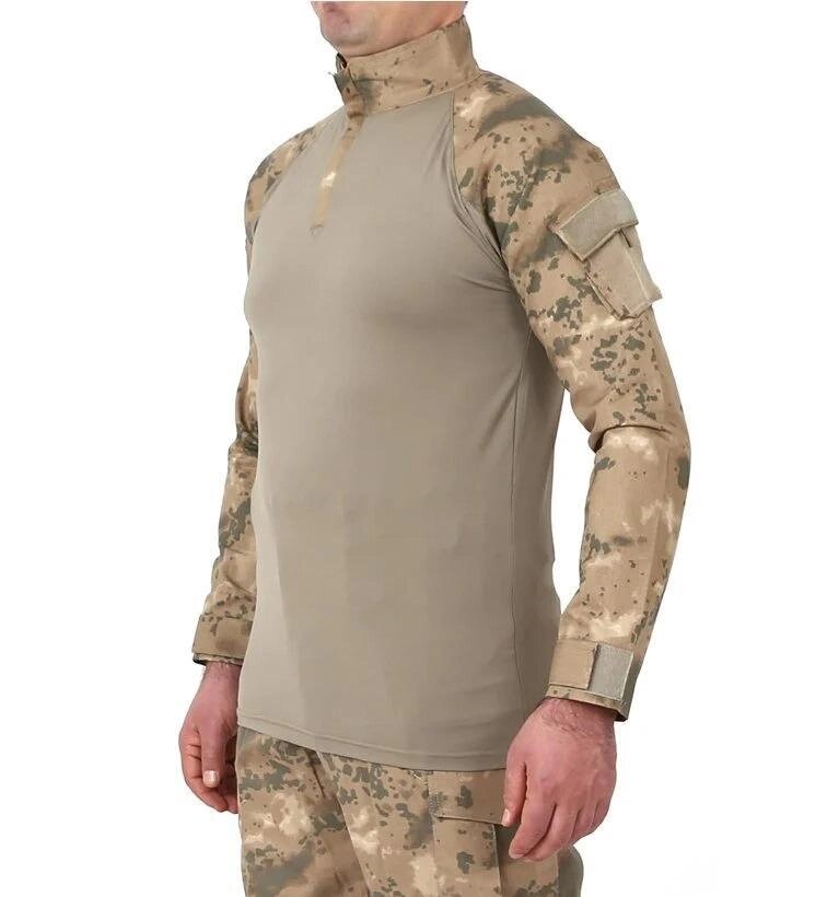 Сорочка чоловіча тактична бойова з довгим рукавом, футболка армійська для військових і армії ВСУ, Бежевий XXL від компанії Shock km ua - фото 1