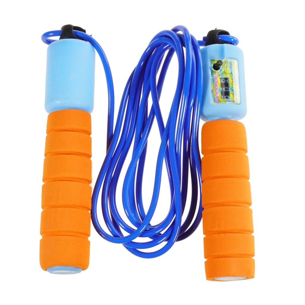 Спортивна скакалка з лічильником, колір помаранчево-блакитний від компанії Shock km ua - фото 1