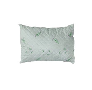 Біла стьобана подушка з бамбукового волокна на замку 50х70 від українського виробника 54802