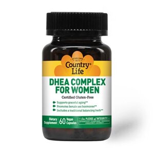 Стимулятор тестостерону Country Life DHEA Complex for Women, 60 вегакапсул