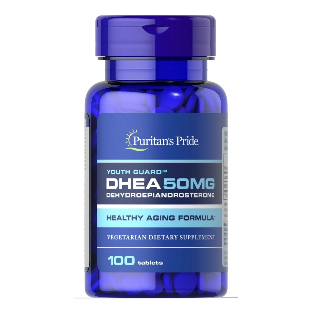 Стимулятор тестостерону Puritan's Pride DHEA 50 mg, 100 таблеток від компанії Shock km ua - фото 1