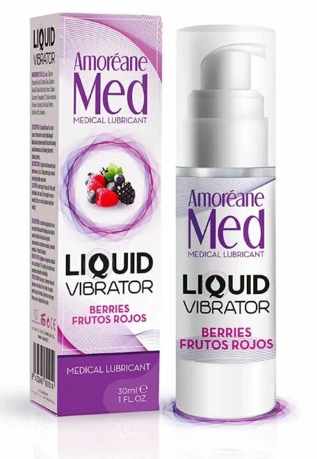 Стимулюючий лубрикант від Amoreane Med: Liquid vibrator - Berries (рідкий вібратор), 30 ml від компанії Shock km ua - фото 1